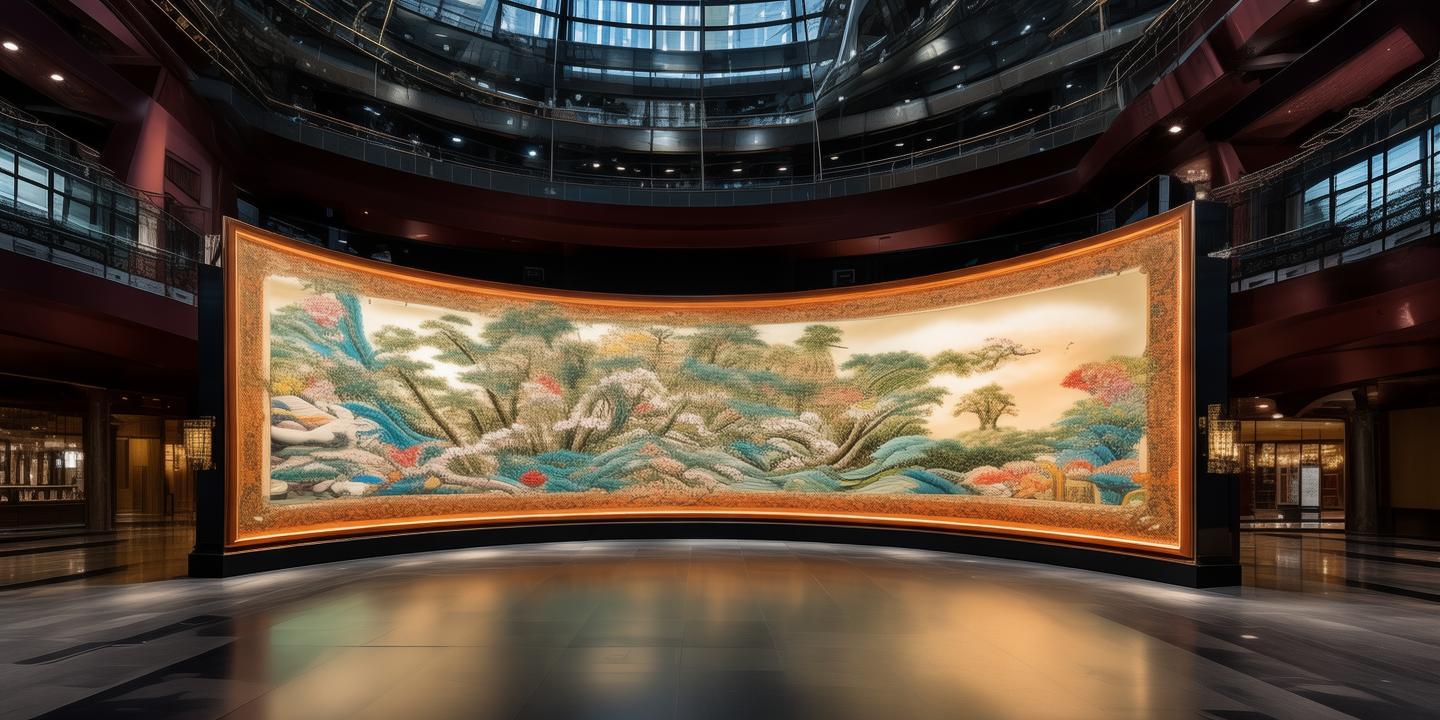 《非遗瑰宝滕氏布糊画进京展:国家大剧院《千里坝上图》绽放异彩》