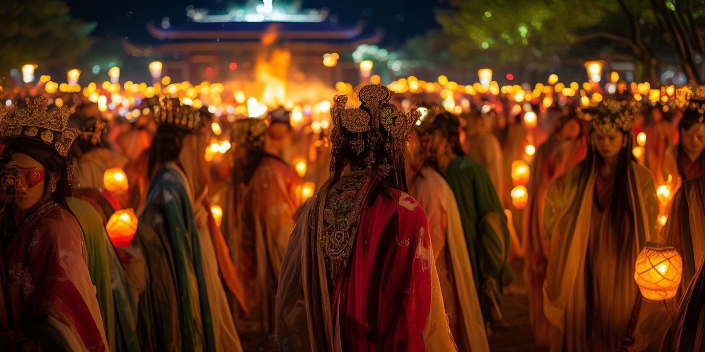 辽文化主题灯会复原契丹“拜日祭”,千人身着古装巡游,再现千年古韵